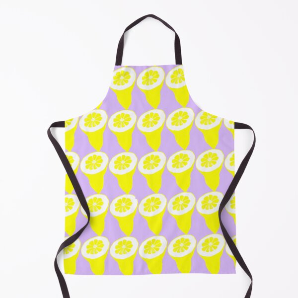 Item preview, Squeeze the Day! and Pattern with Yellow Lemon Cut on Lilac Background designed and sold by IraNiva.