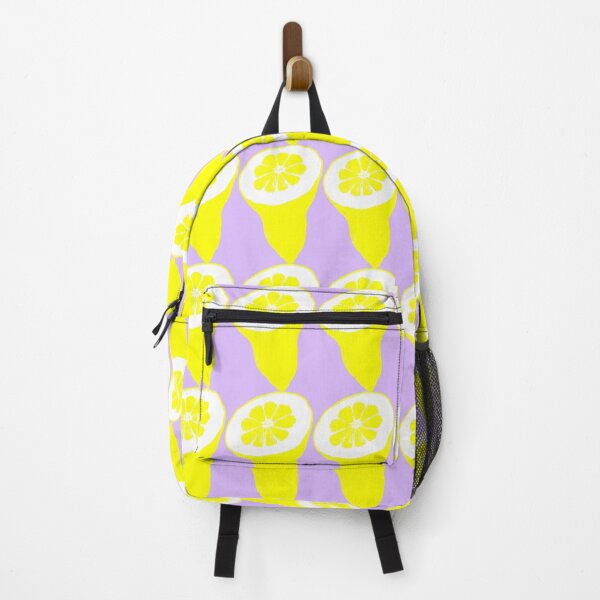 Item preview, Squeeze the Day! and Pattern with Yellow Lemon Cut on Lilac Background designed and sold by IraNiva.
