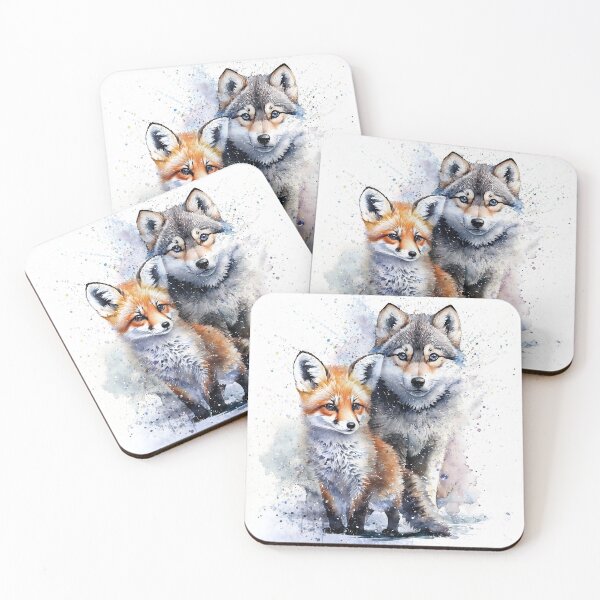Item preview, Wolf cub and fox cub designed and sold by Kostart.