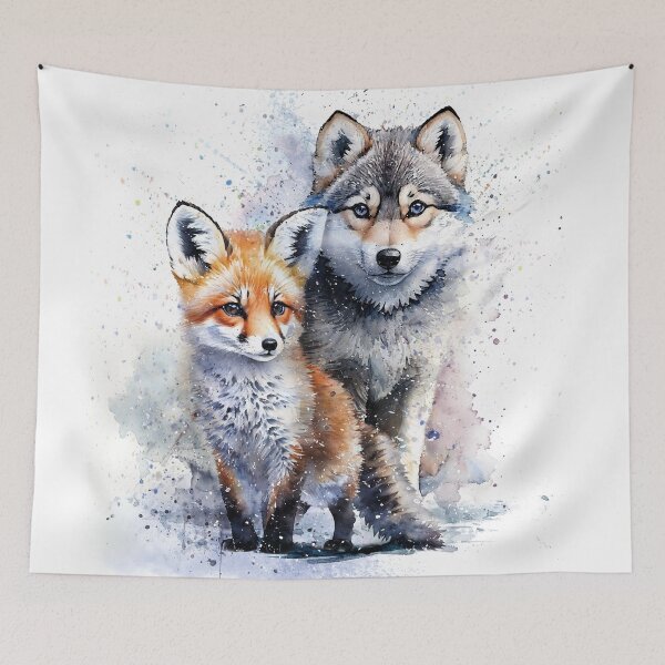 Item preview, Wolf cub and fox cub designed and sold by Kostart.