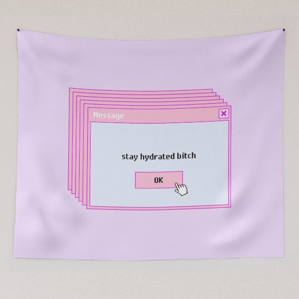 Item preview, Stay hydrated bitch | lilac background  designed and sold by Disturbing Wonderland.