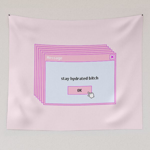 Item preview, Stay hydrated bitch | Peach background  designed and sold by Disturbing Wonderland.