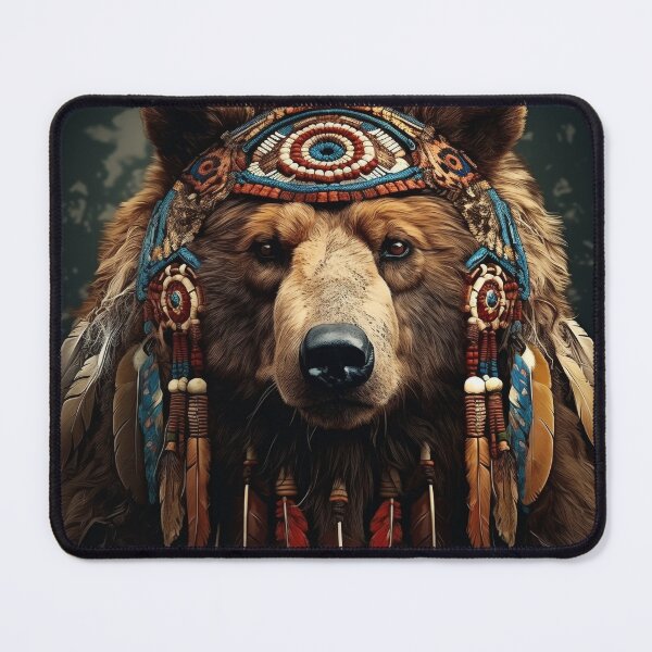 Item preview, Spirit of the Wild: Native American Bear Art Print - Indigenous Wildlife Decor designed and sold by Hakubiya.