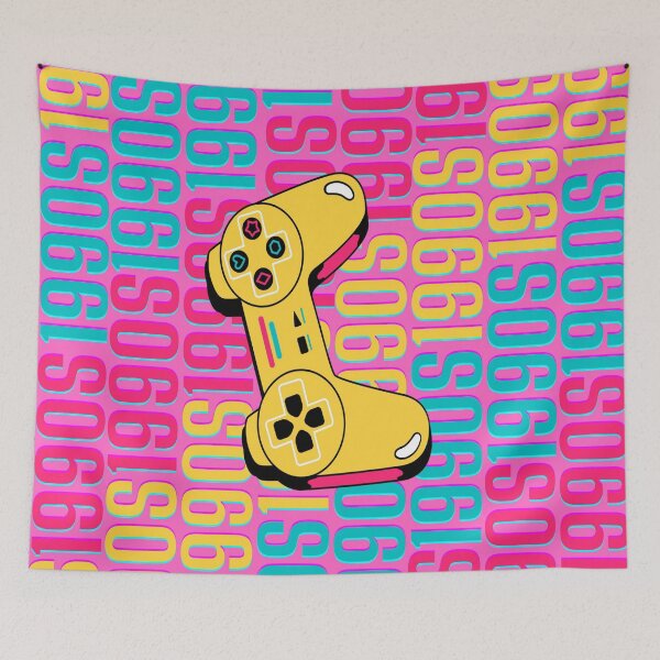 Item preview, 1990s retro design 3 - Bubblegum Pink Background designed and sold by PunjabanJatti.