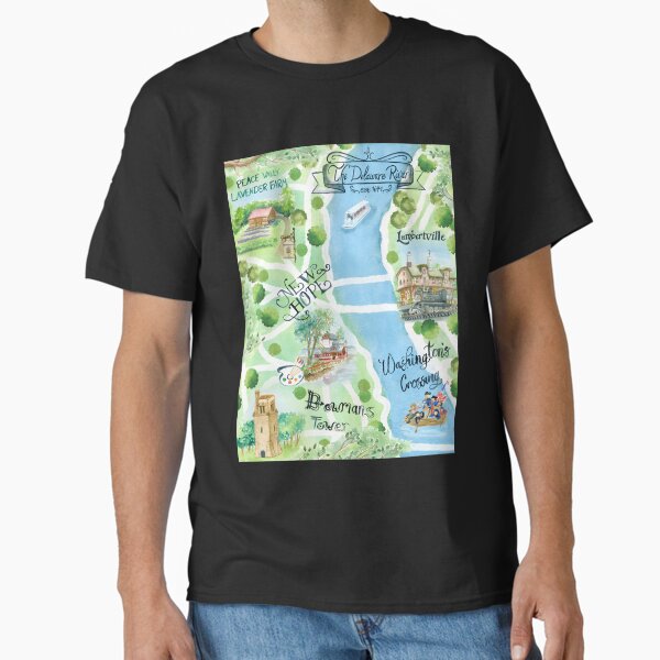 Item preview, Bucks County Pennsylvania Watercolor Illustrated Map Classic 		 designed and sold by acmibsvec65.