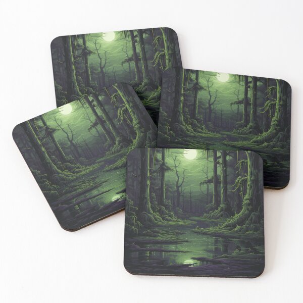 Item preview, Fantasy Dark Swamp Game Wallpaper: Explore an Adventure in Lush Snowy Wastes designed and sold by Belltwon.