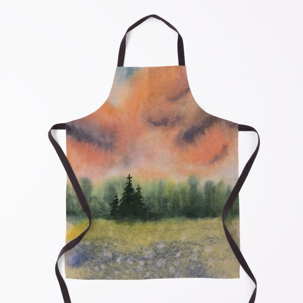 Item preview, Meadow Sunset - Watercolor Painting designed and sold by Pattokarts.
