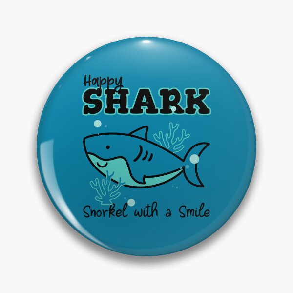 Item preview, Happy Shark Snorkel with a Smile Shark designed and sold by TropicalDesigna.