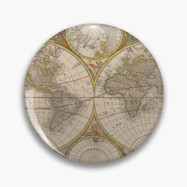 Item preview, Vintage Map of the World (1700) designed and sold by BravuraMedia.