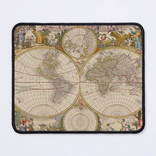 Item preview, Vintage Map of the World (1700) designed and sold by BravuraMedia.