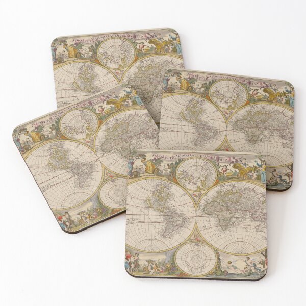 Item preview, Vintage Map of the World (1700) designed and sold by BravuraMedia.