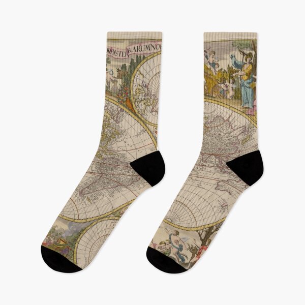 Item preview, Vintage Map of the World (1700) designed and sold by BravuraMedia.