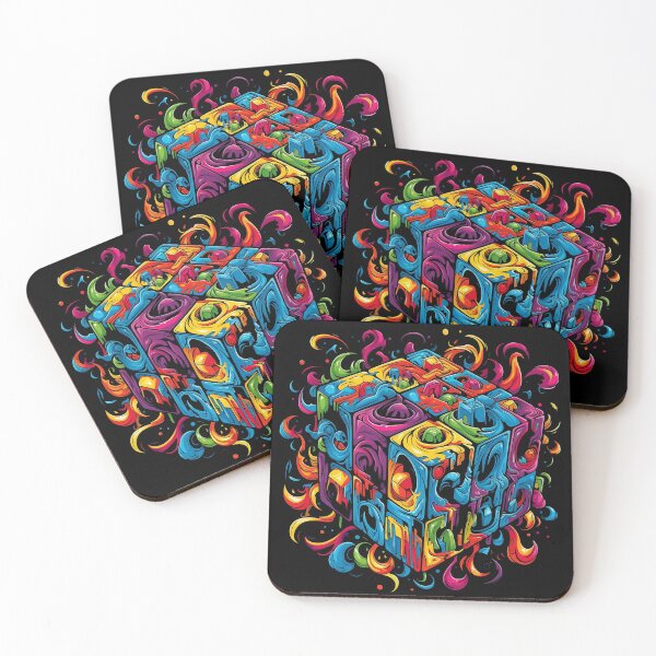 Item preview, Psychedelic Rubik's Cube: Mind-Bending Puzzle designed and sold by PsyCloth.