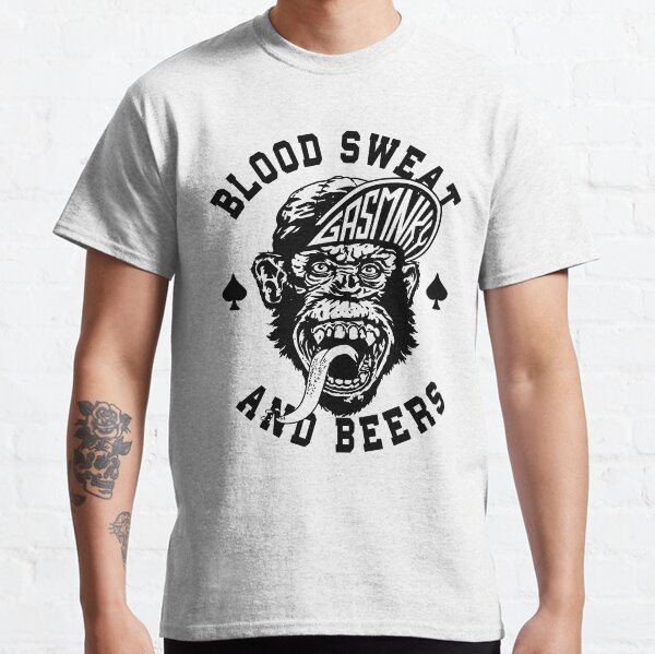 Gas monkey t shirt hot sale blood sweat and beers