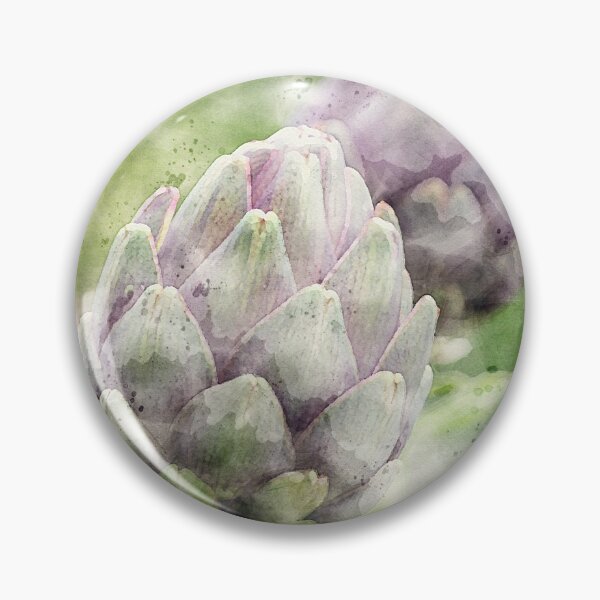 Item preview, Watercolour: Globe artichoke flowers in a growing garden designed and sold by bailey-cooper.