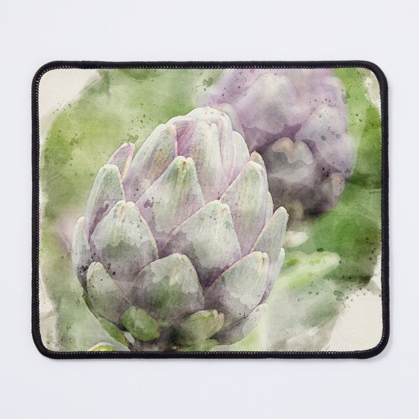 Item preview, Watercolour: Globe artichoke flowers in a growing garden designed and sold by bailey-cooper.