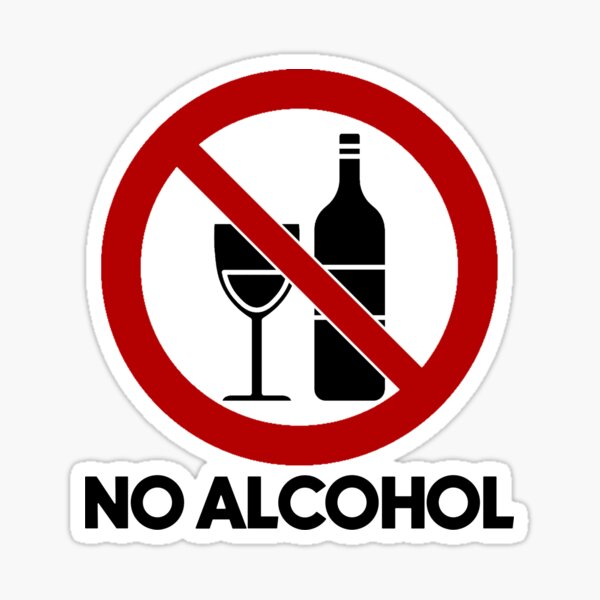 Item preview, No alcohol sign designed and sold by Bigilyy.