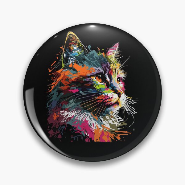 Artikelvorschau, Colorful Art Cat Gift Retro Vintage Funny Cat entworfen und verkauft von KsuAnn.