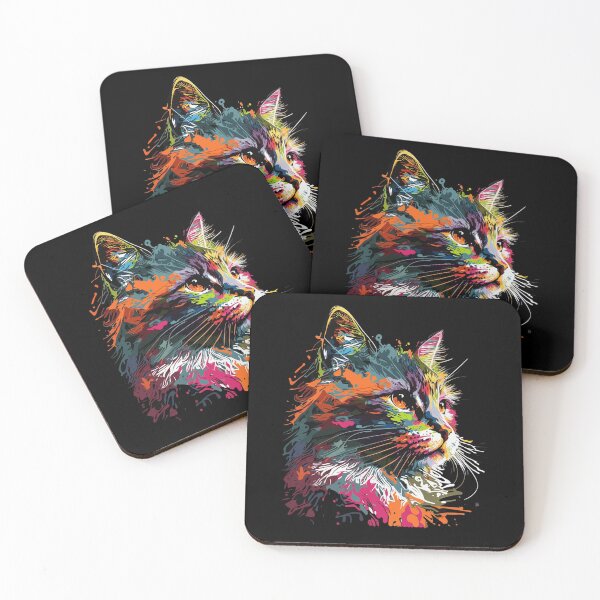 Artikelvorschau, Colorful Art Cat Gift Retro Vintage Funny Cat entworfen und verkauft von KsuAnn.