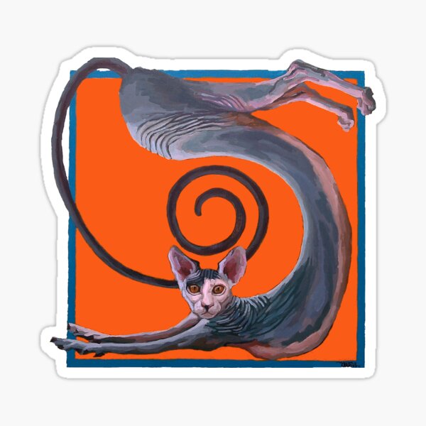 Sphynx Spanked Sticker