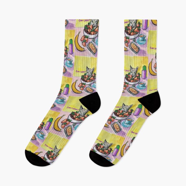 Item preview, Funny kitty asking to join the breakfast table designed and sold by altairaleon.