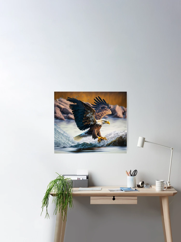 Eagles Hunting Fish, Framed Canvas Prints Wall Art Home Decor,Floating –  UnixCanvas