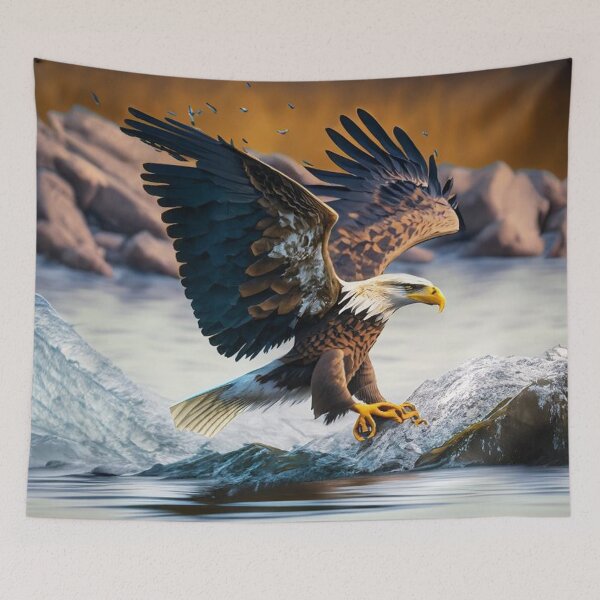 Item preview, eagle hunting fish designed and sold by bhanu03.