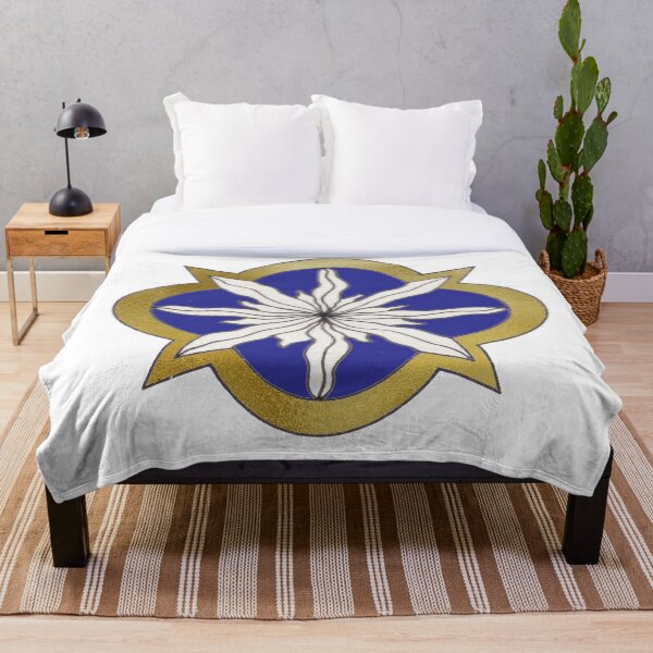 Item preview, Going Medieval - white flower on blue & gold designed and sold by TandBB.
