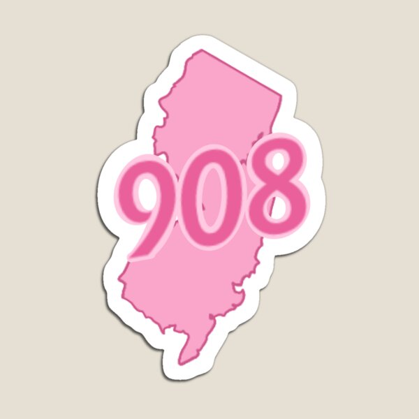 Item preview, New Jersey- 908 area code designed and sold by yorkvilleprints.