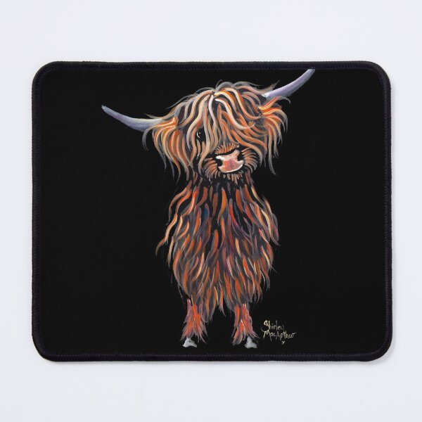 Item preview, Scottish Hairy Highland Cow ' WEE M ' by Shirley Macarthur designed and sold by Shirley MacArthur Art.