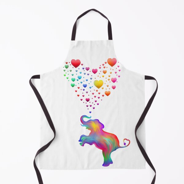 Item preview, Colorful Elephant with Rainbow Heart Bubbles designed and sold by Deborah Camp.