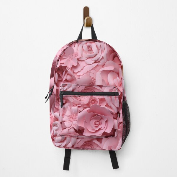 Item preview, The Persistence of Pink Hair amidst dreamlike flowers and pink-hued landscape designed and sold by ignasirus.
