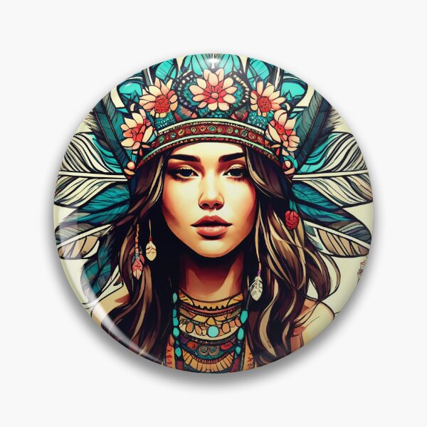 Item preview, bohemian spirit ancestral native woman designed and sold by diego armando moreno perez.