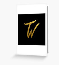 TW Black and Gold Greeting Card