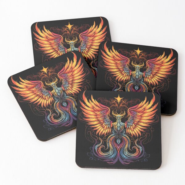 Item preview, Psychedelic Phoenix Star: Celestial Rebirth designed and sold by PsyCloth.