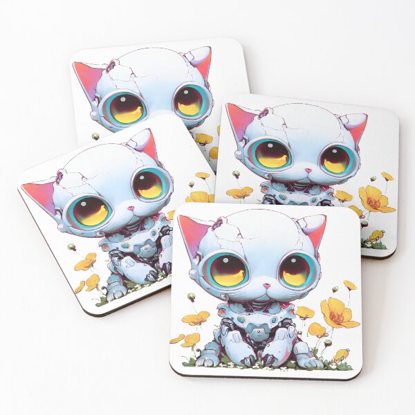 Item preview, Robo-Cat With Buttercups! designed and sold by kukamatsu.