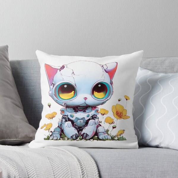 Item preview, Robo-Cat With Buttercups! designed and sold by kukamatsu.