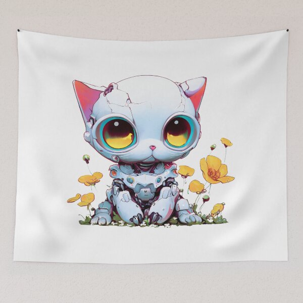 Item preview, Robo-Cat With Buttercups! designed and sold by kukamatsu.