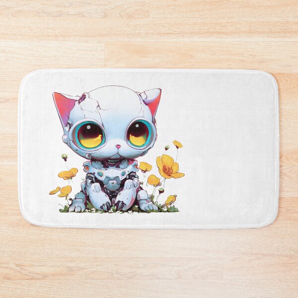 Item preview, Robo-Cat With Buttercups! designed and sold by kukamatsu.