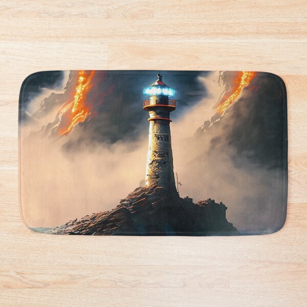 Item preview, Lighthouse Scorched Orange Skies designed and sold by seemaab.