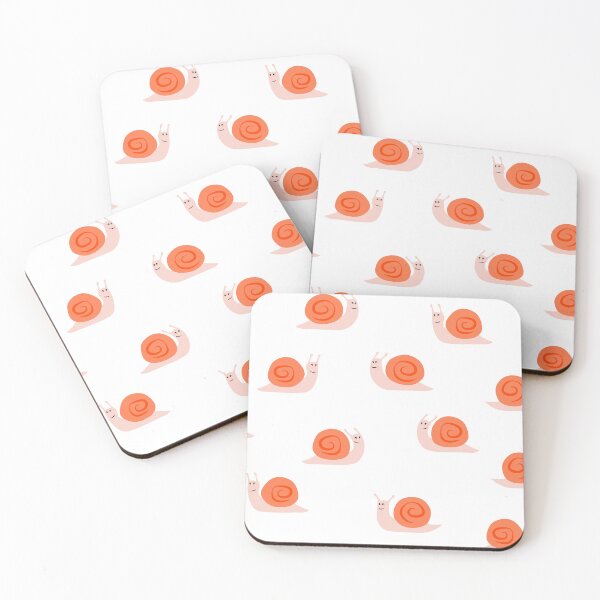 Item preview, cute snails - pink and orange designed and sold by littlearrow.