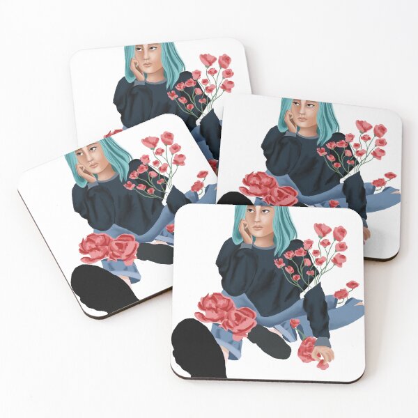Item preview, Serene Girl with Floral Arms and Legs designed and sold by msro1.