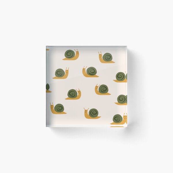 Item preview, cute snails - gold and green on cream designed and sold by littlearrow.