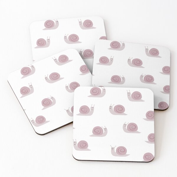 Item preview, cute snails - mauve designed and sold by littlearrow.