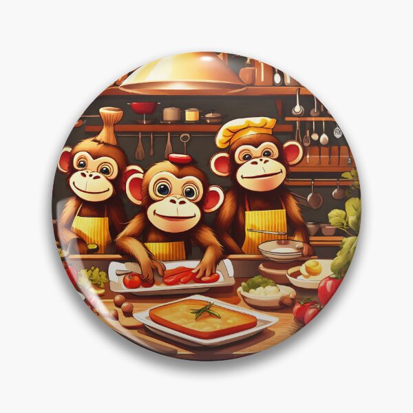 Item preview, monkey cooks chef animal cooking food designed and sold by diego armando moreno perez.
