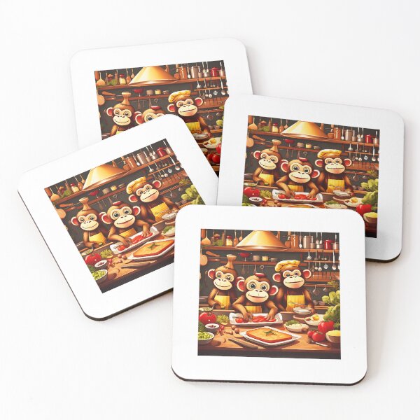 Item preview, monkey cooks chef animal cooking food designed and sold by diego armando moreno perez.
