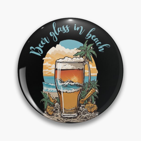 Artikelvorschau, Bierglas am Strand. entworfen und verkauft von CCT-Design.