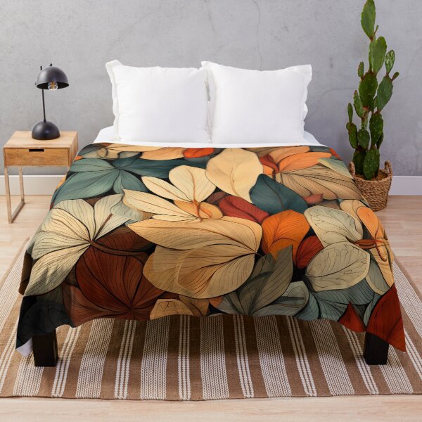 Item preview, Otoño - Patrón vegetal hecho de hojas. designed and sold by the99thstudio.