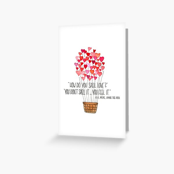 Love - Winnie the Pooh Greeting Card