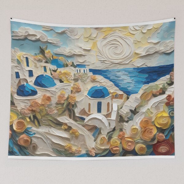 Item preview, Santorini in the summer designed and sold by Pixeledfox.